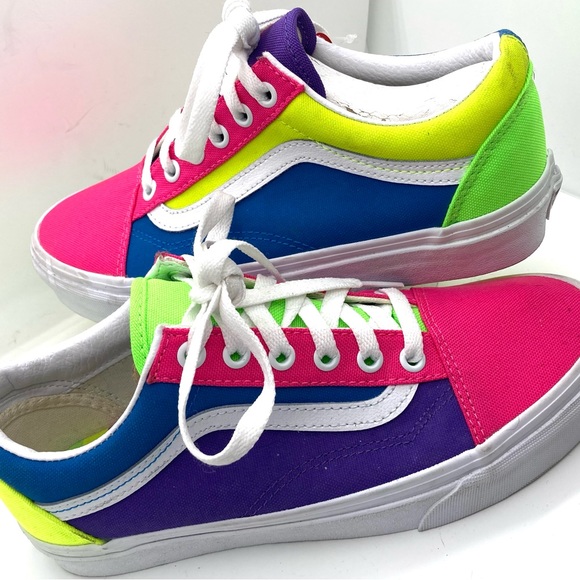 VANS - Old Skool Neon Color Block - W7.5 NEW! - Picture 4 of 8